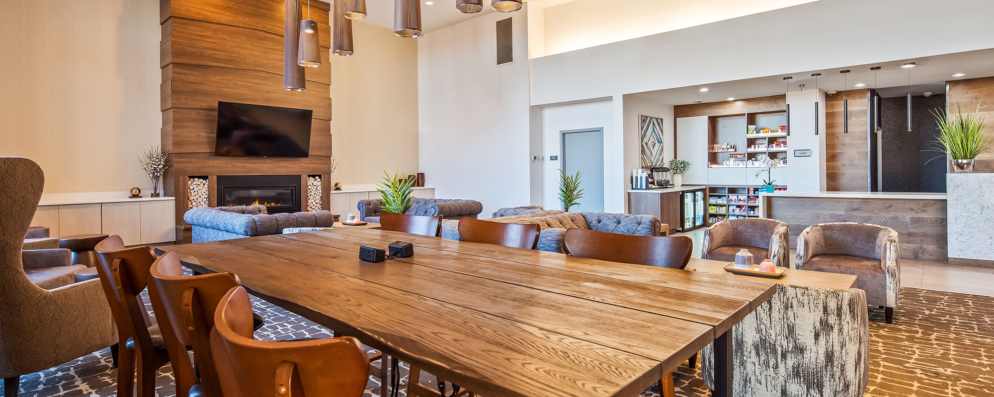 lobby interior with ample seating and view of sundry
